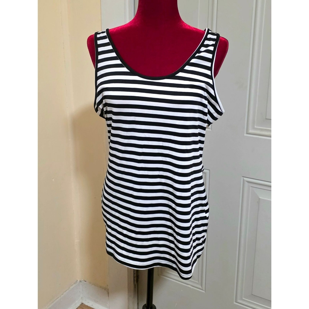 Shein | Black and White Striped Women's Tank Top